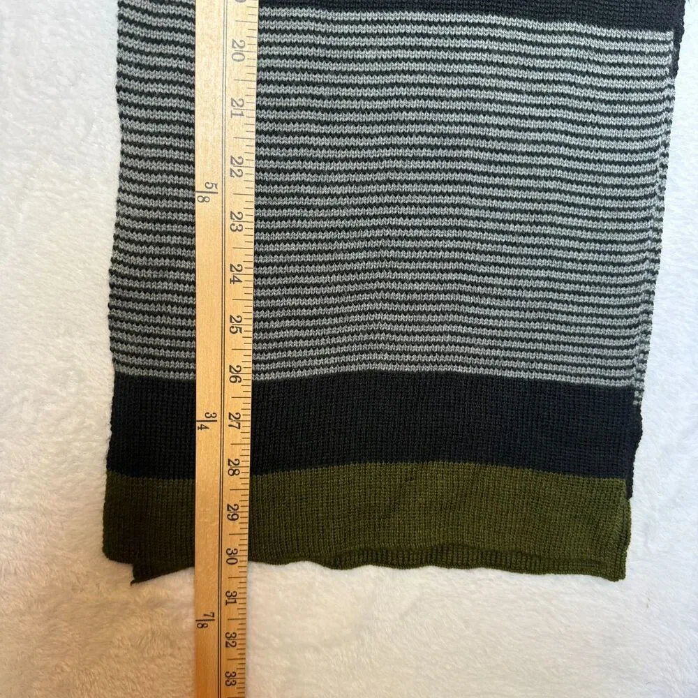 ECHO Men's/ Unisex Striped‎ Wool Blend Striped Scarf Winter, Comfy, Casual